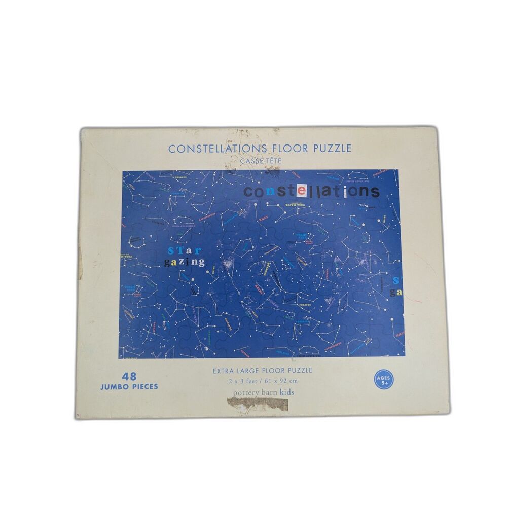 Pottery Barn Kids Constellations Jumbo FLOOR PUZZLE 48 Piece 2' x 3' Celestrial